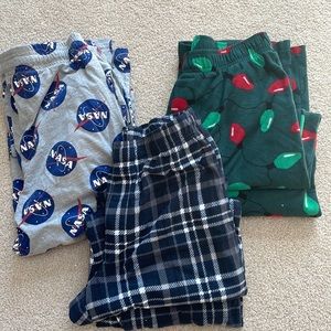 Mens PJ fleece and cotton